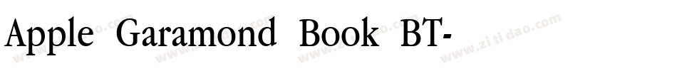 Apple Garamond Book BT字体转换